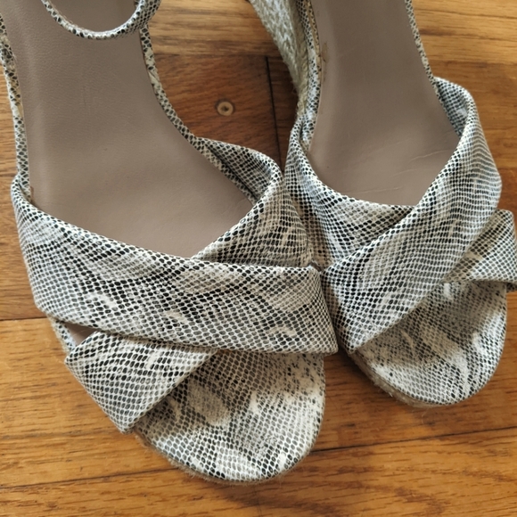 Cole Haan Snake Skin Espadrille Wedges - Picture 4 of 7